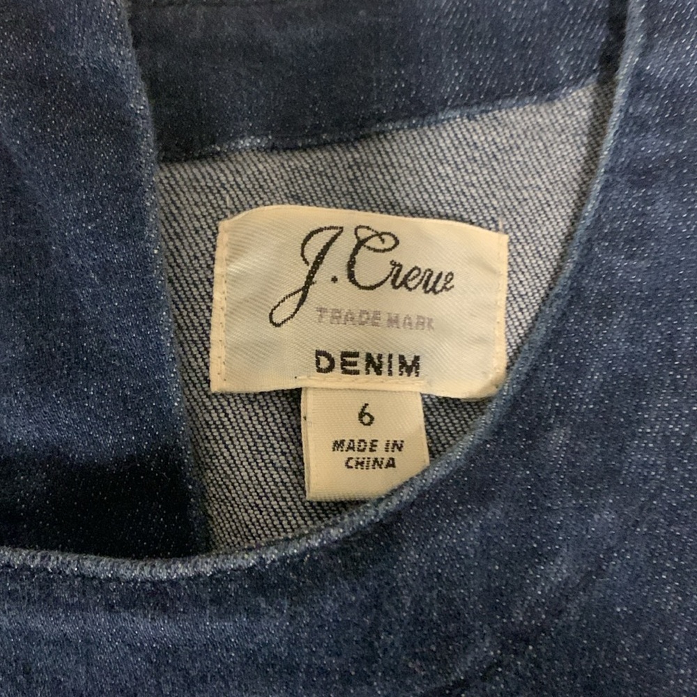 J Crew Mini Denim Dress size 6 - Picture 3 of 6